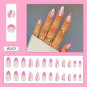 Purple Floral Ballerina Nail Tips 24pcs False Nails Box Purple Floral Ballerina Nail Tips 24pcs False Nails Box