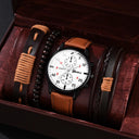 Luxury Men's Leather Watches Set for Elegant Style Luxury Men's Leather Watches Set for Elegant Style
