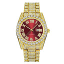 Golden Diamond Men's Quartz Watch Luxury Hip Hop Timepiece Golden Diamond Men's Quartz Watch Luxury Hip Hop Timepiece