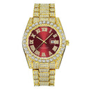 Golden Diamond Mens Quartz Watch Luxury Hip Hop Timepiece Golden Diamond Mens Quartz Watch Luxury Hip Hop Timepiece