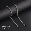 Skyrim Fashion 60cm Long Box Chain Necklace Men Jewelry Skyrim Fashion 60cm Long Box Chain Necklace Men Jewelry