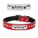 Leather Personalized Cat Collar Adjustable Free Engraving Leather Personalized Cat Collar Adjustable Free Engraving