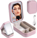 Rechargeable LED Makeup Mirror Portable Travel Case Light Rechargeable LED Makeup Mirror Portable Travel Case Light