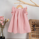 Korean Style Baby Girl Dress with Adorable Flying Sleeves Korean Style Baby Girl Dress with Adorable Flying Sleeves