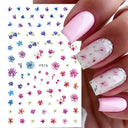 3D Sakura Blossom Nail Art Stickers for Elegant Designs 3D Sakura Blossom Nail Art Stickers for Elegant Designs