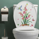 Green Plant Leaves Bathroom Wall Sticker Waterproof Decor Green Plant Leaves Bathroom Wall Sticker Waterproof Decor