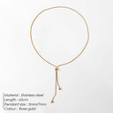 eManco Personalized Snake Chain Adjustable Y Necklace Women's Holiday Gift eManco Personalized Snake Chain Adjustable Y Necklace Women's Holiday Gift