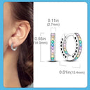 Zircon Heart Shaped Silver Earrings Elegant Gift for Women Zircon Heart Shaped Silver Earrings Elegant Gift for Women