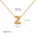 3D Bubble Initial A-Z Mini Necklace Gold Plated Jewelry Gift 3D Bubble Initial A-Z Mini Necklace Gold Plated Jewelry Gift