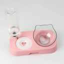 Automatic Pet Feeder Water Dispenser With Raised Stand Automatic Pet Feeder Water Dispenser With Raised Stand