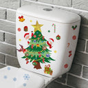 Green Plant Leaves Bathroom Wall Sticker Waterproof Floral Decor Green Plant Leaves Bathroom Wall Sticker Waterproof Floral Decor