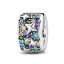 Daisy Sterling Silver Clip Charms with Authentic CZ Detailing Daisy Sterling Silver Clip Charms with Authentic CZ Detailing