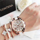 Luxury Women's Steel Bracelet Watch Trendy Quartz Timepiece Luxury Women's Steel Bracelet Watch Trendy Quartz Timepiece