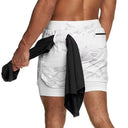 Mens Camo 2 In 1 Quick Dry Training Shorts For Fitness Mens Camo 2 In 1 Quick Dry Training Shorts For Fitness