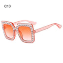 Trendy Rhinestone Kids Sunglasses with Colorful Lenses Trendy Rhinestone Kids Sunglasses with Colorful Lenses