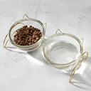 Elevated Glass Cat Bowls With Stand For Stylish Feeding Elevated Glass Cat Bowls With Stand For Stylish Feeding
