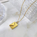 Love Letter Envelope Pendant Necklace Customized Stainless Steel Jewelry for Valentine Day Mother Day Gift Love Letter Envelope Pendant Necklace Customized Stainless Steel Jewelry for Valentine Day Mother Day Gift