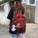 Campus Chic Waterproof Schoolbag With Practical Storage Campus Chic Waterproof Schoolbag With Practical Storage