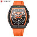 CURREN Men's Colorful Multi-Functional Tonneau Quartz Watch CURREN Men's Colorful Multi-Functional Tonneau Quartz Watch