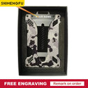 Custom Name Wallet For Men Slim Aluminum RFID Blocking Custom Name Wallet For Men Slim Aluminum RFID Blocking