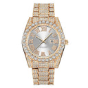 Golden Diamond Mens Quartz Watch Luxury Hip Hop Timepiece Golden Diamond Mens Quartz Watch Luxury Hip Hop Timepiece