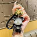 Crystal Bow Tie Bear Keychain Charm Pendant Cute Accessory Crystal Bow Tie Bear Keychain Charm Pendant Cute Accessory