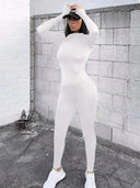 Spring Women's Chic Acrylic Jumpsuit Versatile Streetwear Fashion Spring Women's Chic Acrylic Jumpsuit Versatile Streetwear Fashion