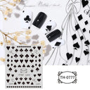 Marble Blue Nail Art Stickers Golden Wave Line Kit Set Marble Blue Nail Art Stickers Golden Wave Line Kit Set