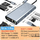 Cerastes USB C Hub 4KHD RJ45 VGA 4 USB 3.0 Hub Multiport Cerastes USB C Hub 4KHD RJ45 VGA 4 USB 3.0 Hub Multiport