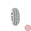 Crown Flowers Heart Silver Bead Charm Elegant Pandora Accessory Crown Flowers Heart Silver Bead Charm Elegant Pandora Accessory