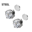 Magnetic CZ Stud Earrings Set Bold Hip Hop Jewelry Collection Magnetic CZ Stud Earrings Set Bold Hip Hop Jewelry Collection