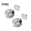 Magnetic CZ Stud Earrings Set Bold Hip Hop Jewelry Line Magnetic CZ Stud Earrings Set Bold Hip Hop Jewelry Line