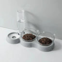 Automatic Pet Feeder With Water Fountain For Cats 3 In 1 Automatic Pet Feeder With Water Fountain For Cats 3 In 1