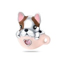 Hot Sale Pandora 925 Owl Charm Blue Zircon And Red Heart Hot Sale Pandora 925 Owl Charm Blue Zircon And Red Heart