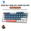 Mechanical Keyboard: Machenike K500-B61 Mini 60% 61 Keys RGB Mechanical Keyboard: Machenike K500-B61 Mini 60% 61 Keys RGB