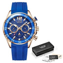 LIGE Men's Chronograph Watch Stylish Quartz Timepiece Design LIGE Men's Chronograph Watch Stylish Quartz Timepiece Design
