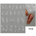 Fantasy Butterfly Nail Decals - Silver Holographic Flames Fantasy Butterfly Nail Decals - Silver Holographic Flames