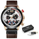 LIGE Chronograph Sport Watch for Athletes and Pilots LIGE Chronograph Sport Watch for Athletes and Pilots