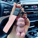 Crystal Bow Tie Bear Keychain Charm Pendant Cute Accessory Crystal Bow Tie Bear Keychain Charm Pendant Cute Accessory