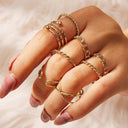 Edgy Geometric Rings Trendy Punk Hip-Hop Jewelry Collection Edgy Geometric Rings Trendy Punk Hip-Hop Jewelry Collection