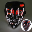 Halloween LED Purge Neon Light Up Mask With LED Gloves Halloween LED Purge Neon Light Up Mask With LED Gloves