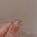 Heart-Shaped Zircon Ring Elegant Wedding Band Mood Tracker Heart-Shaped Zircon Ring Elegant Wedding Band Mood Tracker