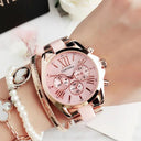 Luxury Women's Steel Bracelet Watch Trendy Quartz Timepiece Luxury Women's Steel Bracelet Watch Trendy Quartz Timepiece