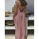 Women Strapless Backless Maxi Dress Sleepwear Loungewear Casual Loose Fit Summer Women Strapless Backless Maxi Dress Sleepwear Loungewear Casual Loose Fit Summer