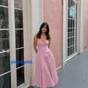 Suninheart Elegant Spaghetti Strap Midi Dress Navy Blue Suninheart Elegant Spaghetti Strap Midi Dress Navy Blue