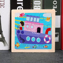 Kids Cartoon Animal Traffic Wooden Puzzle Toy Set Educational Jigsaw Fun Kids Cartoon Animal Traffic Wooden Puzzle Toy Set Educational Jigsaw Fun