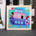 Kids Cartoon Animal Traffic Wooden Educational Puzzle Set Kids Cartoon Animal Traffic Wooden Educational Puzzle Set