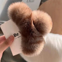 Crab Plush Fur Hair Clip Trendy Accessory For Girls Crab Plush Fur Hair Clip Trendy Accessory For Girls