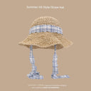 Straw Hat Japanese Style Women's Hand-Woven Summer Lace Straw Hat Japanese Style Women's Hand-Woven Summer Lace