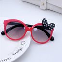 Adorable UV400 Kids Sunglasses with Cat Design and Bowknot Adorable UV400 Kids Sunglasses with Cat Design and Bowknot